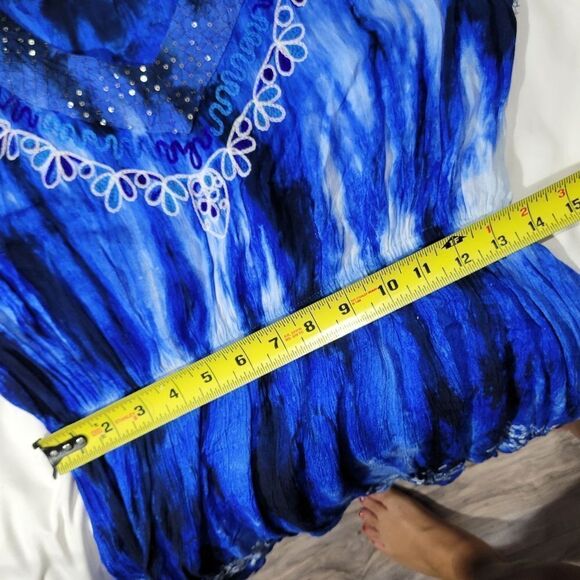 Vintage tie dye embroidered dress - Picture 9 of 9